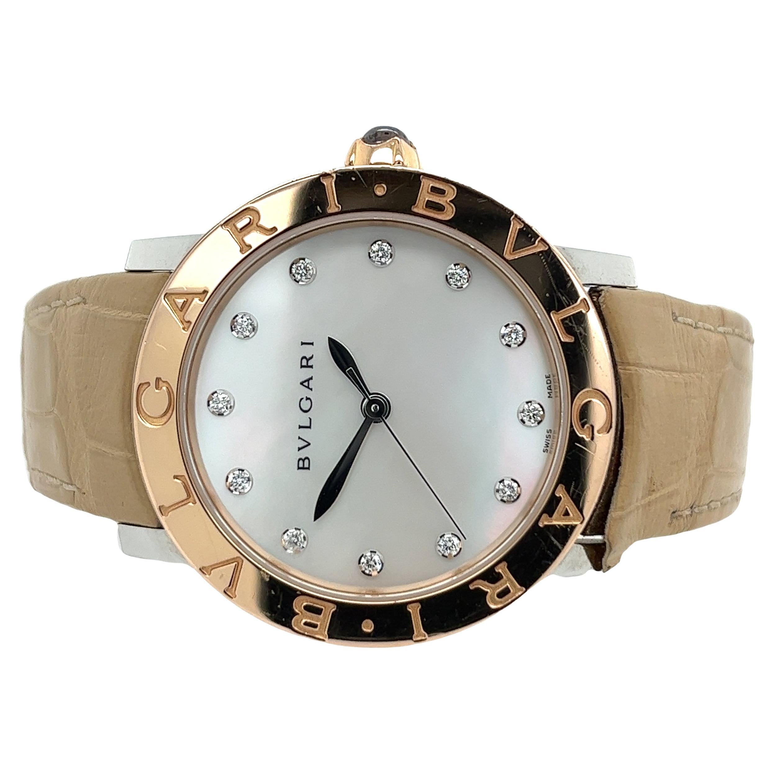 Bvlgari Ladies Wrist Watch Automatic with Diamonds Dial, Ref. BBL P33SG