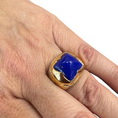 Bvlgari Lapis 18K Two-Tone Gold Pyramid Collection Cocktail Ring