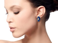 Bvlgari Lapis, Diamond and Sapphire Earrings