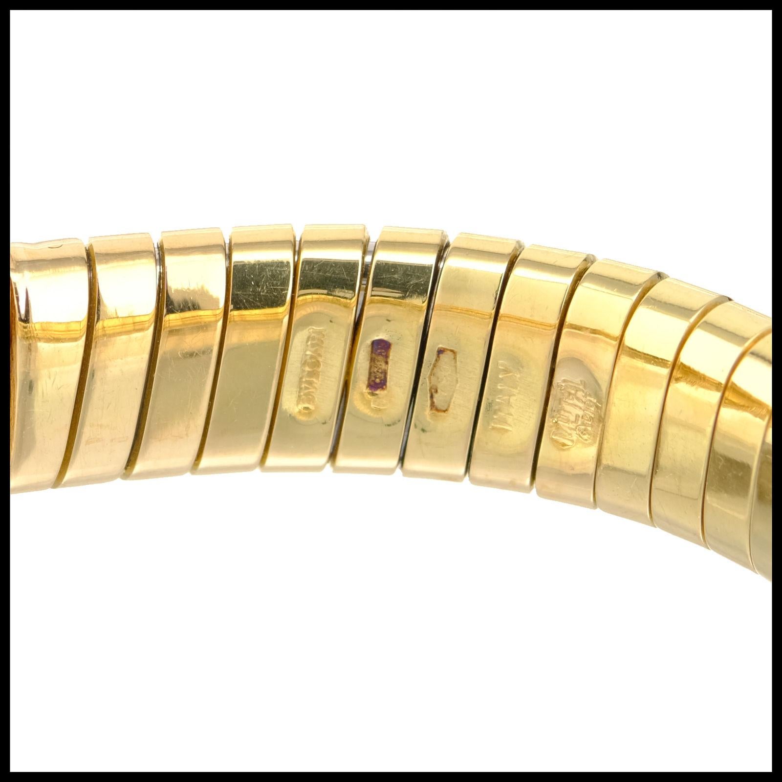 Bvlgari Lapis Lazuli Yellow Gold Bangle Bracelet In Excellent Condition In Stamford, CT
