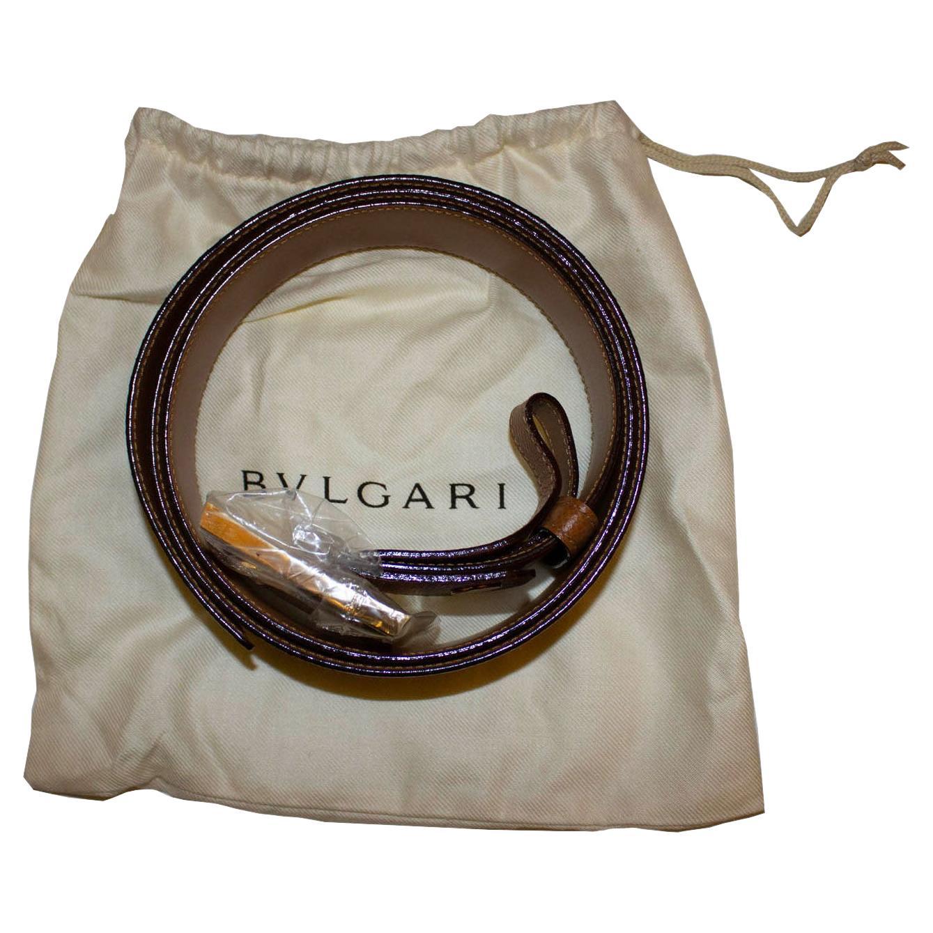 Bvlgari Leather Belt , Unused with Box