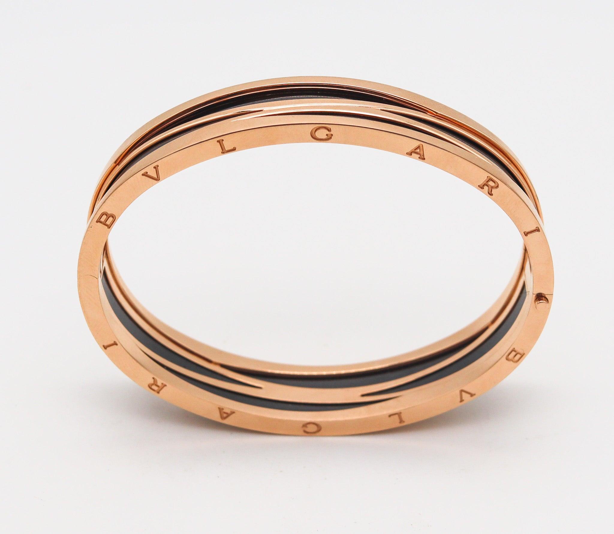 BVLGARI Legend Special Edition Zaha Hadid Bangle In 18Kt Yellow Gold Box & Cert In Excellent Condition For Sale In Miami, FL