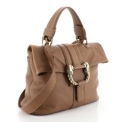 Bvlgari Leoni Top Handle Bag Leather Medium