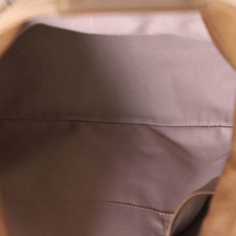 Brown Bvlgari Leoni Top Handle Bag Leather Medium