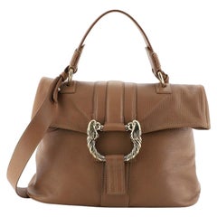 Bvlgari Leoni Top Handle Bag Leather Medium