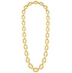 Bvlgari Long 18k Gold Link Necklace/Bracelet Combination
