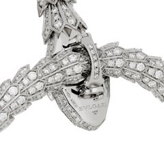 Bvlgari Long Serpenti Snake Diamond Necklace in 18k White Gold