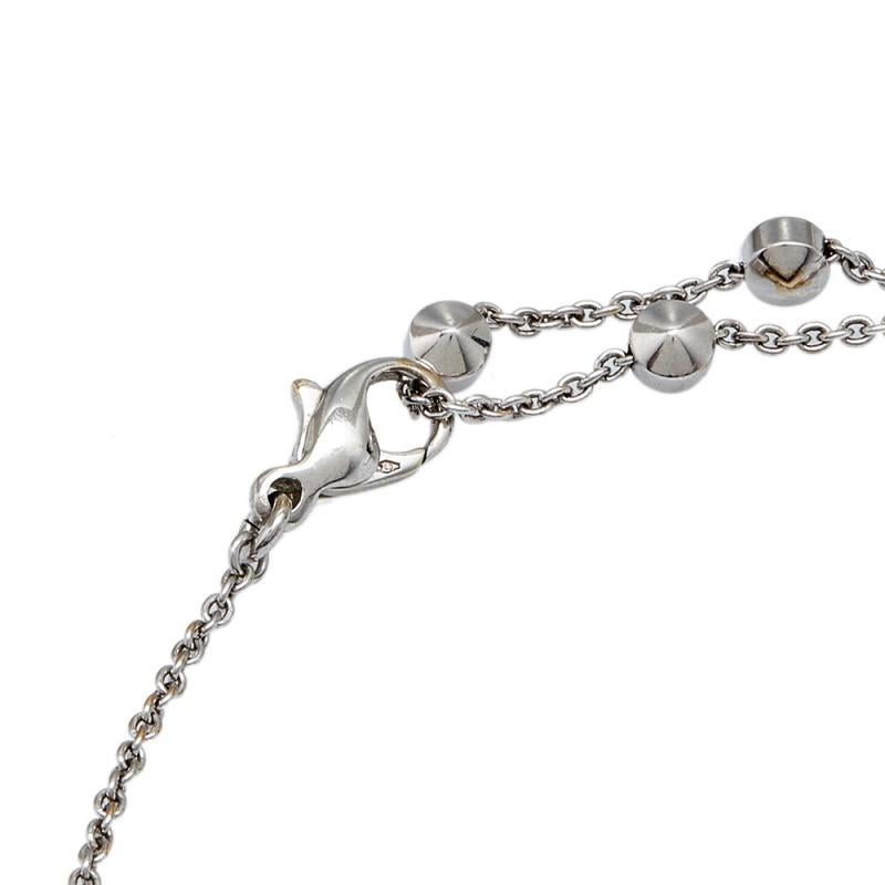 Contemporary Bvlgari Lucea Cultured Pearl Diamond 18k White Gold Pendant Necklace