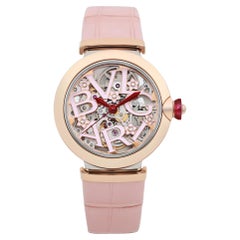 Bvlgari Lucea Sakura 33MM 18K Roségold Stahl Rosa Quarz-Uhr LUP33SG