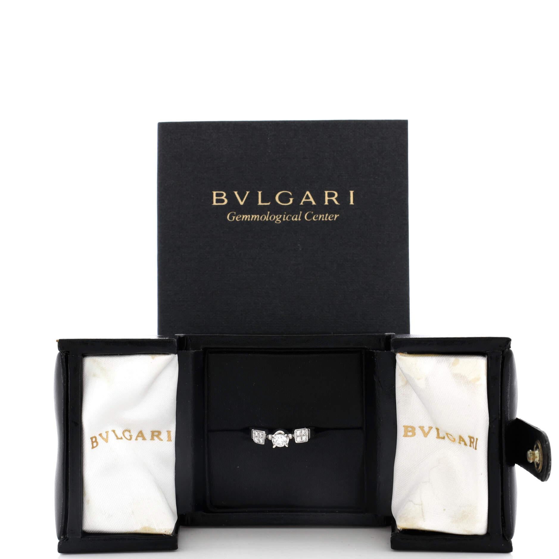 Condition: Great. Minor wear throughout.
Accessories: No Accessories
Measurements: Size: 6.5, Width: 2.30 mm
Designer: Bvlgari
Model: Lucia One Row Ring 18K White Gold with Diamonds
Exterior Color: White Gold
Item Number: 203219/21