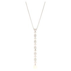 Bvlgari Lucia Pendant Necklace 18K White Gold with Diamonds and Pearl