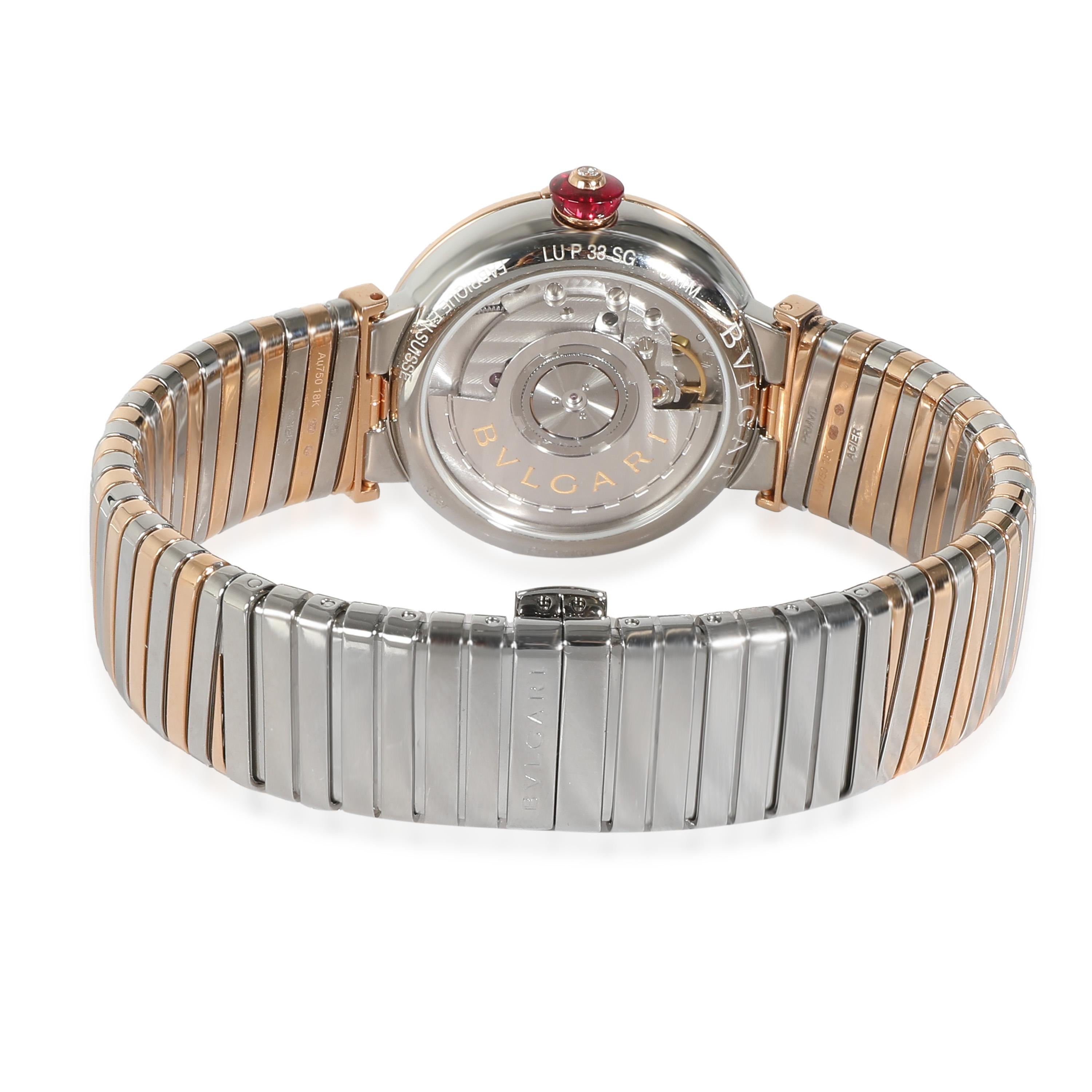 BVLGARI Montre unisexe Lvcea Tubogas 102954 en acier inoxydable 18 carats/or rose

SKU : 139334

DÉTAILS PRIMAIRES
Marque : BVLGARI
Modèle : Lvcea Tubogas
Pays d'origine : Suisse
Type de mouvement : Mécanique : Automatique/Kinétique
Année de