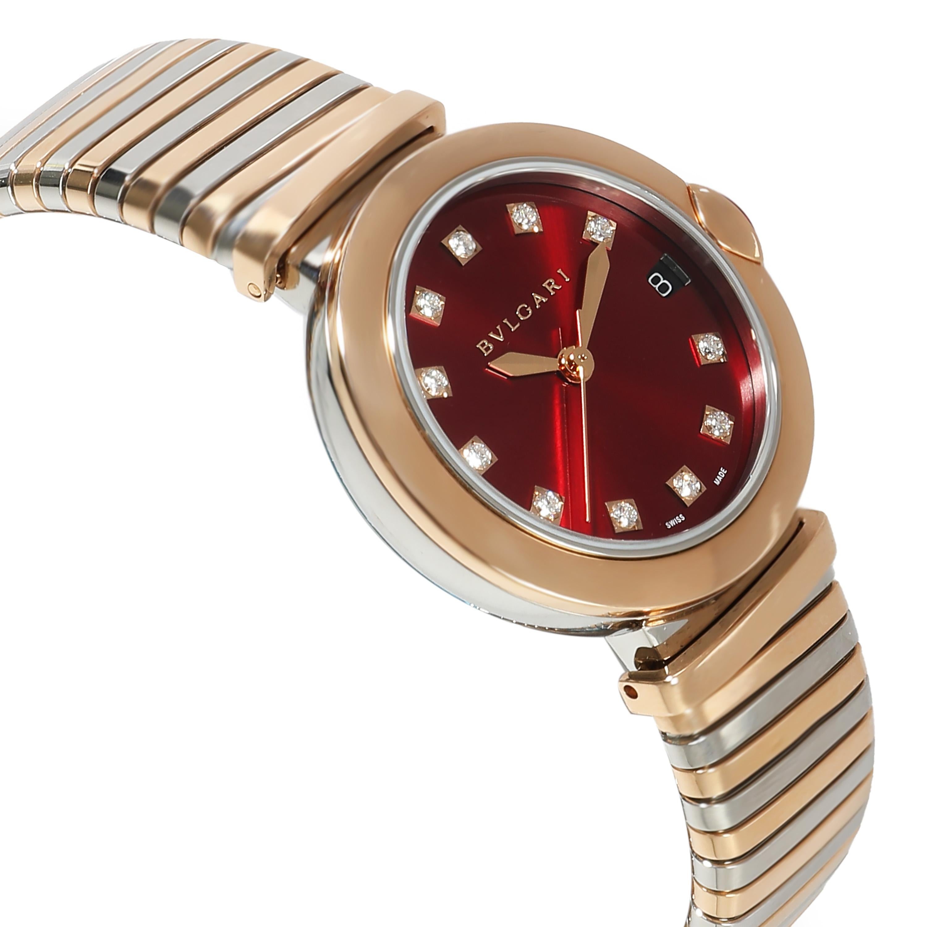BVLGARI Lvcea Tubogas 103123 Unisex-Uhr aus 18kt Edelstahl/Roségold 1