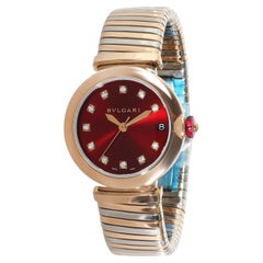 BVLGARI Lvcea Tubogas 103123 Unisex-Uhr aus 18kt Edelstahl/Roségold