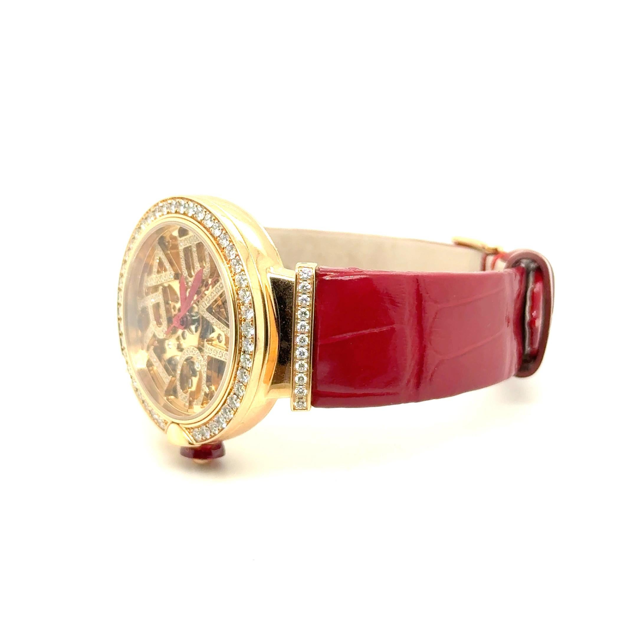 Bvlgari LVCEA Watch with Diamonds in 18 Karat Rose Gold For Sale 9