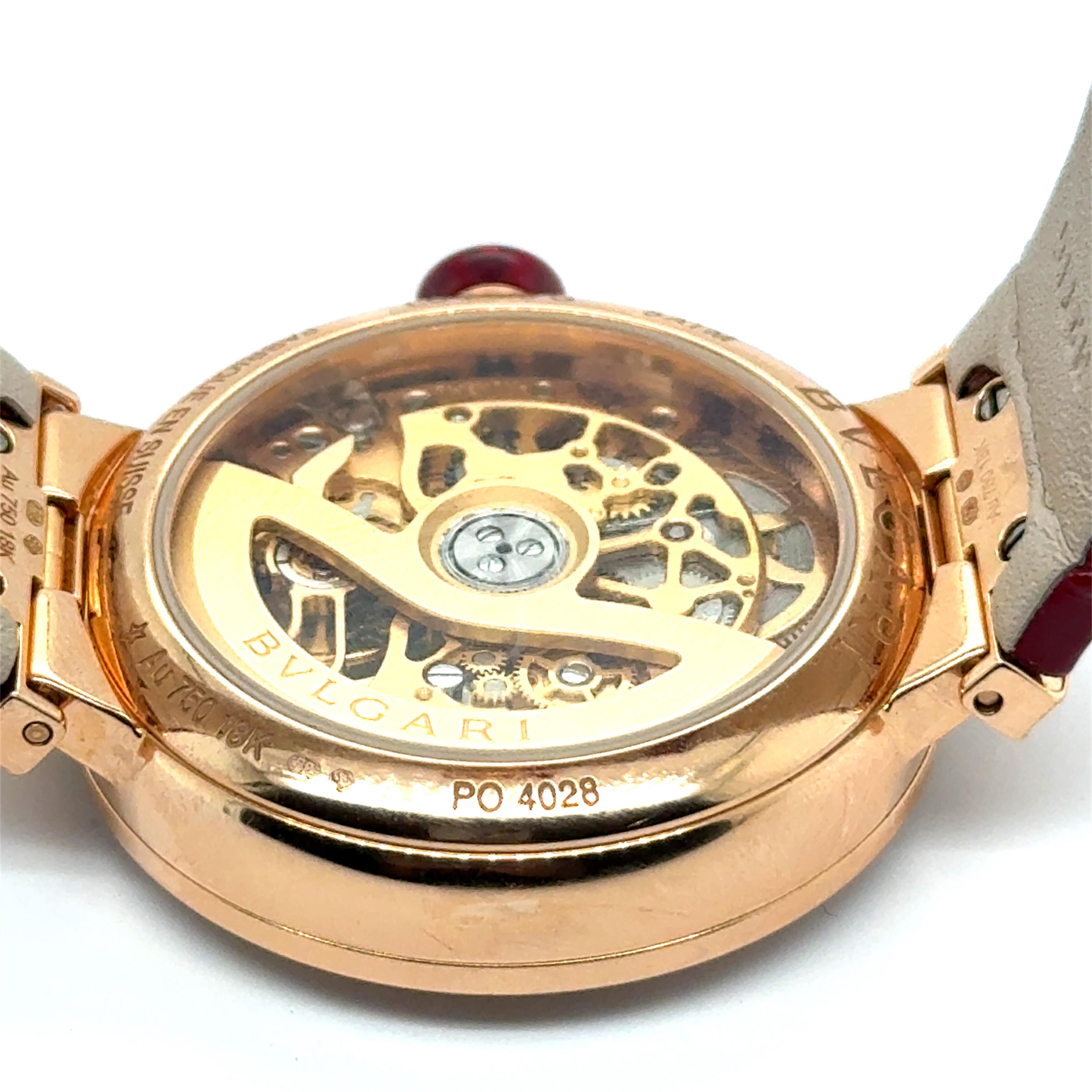 Bvlgari LVCEA Watch with Diamonds in 18 Karat Rose Gold For Sale 3
