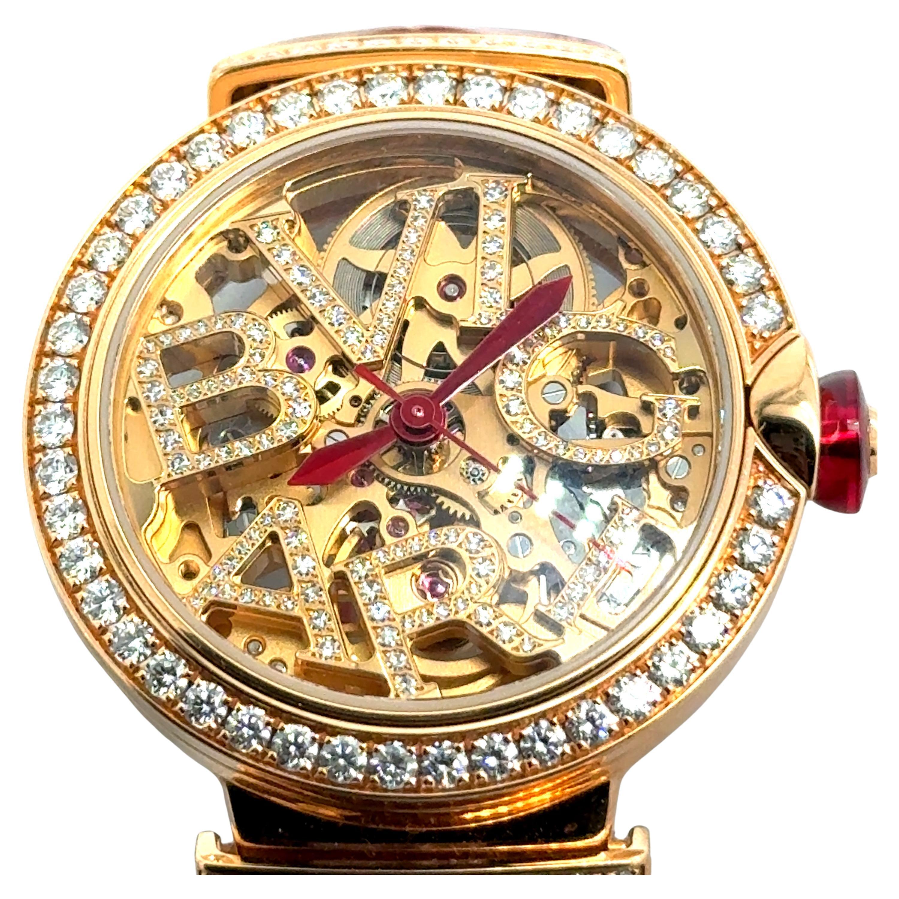 Bvlgari LVCEA Watch with Diamonds in 18 Karat Rose Gold