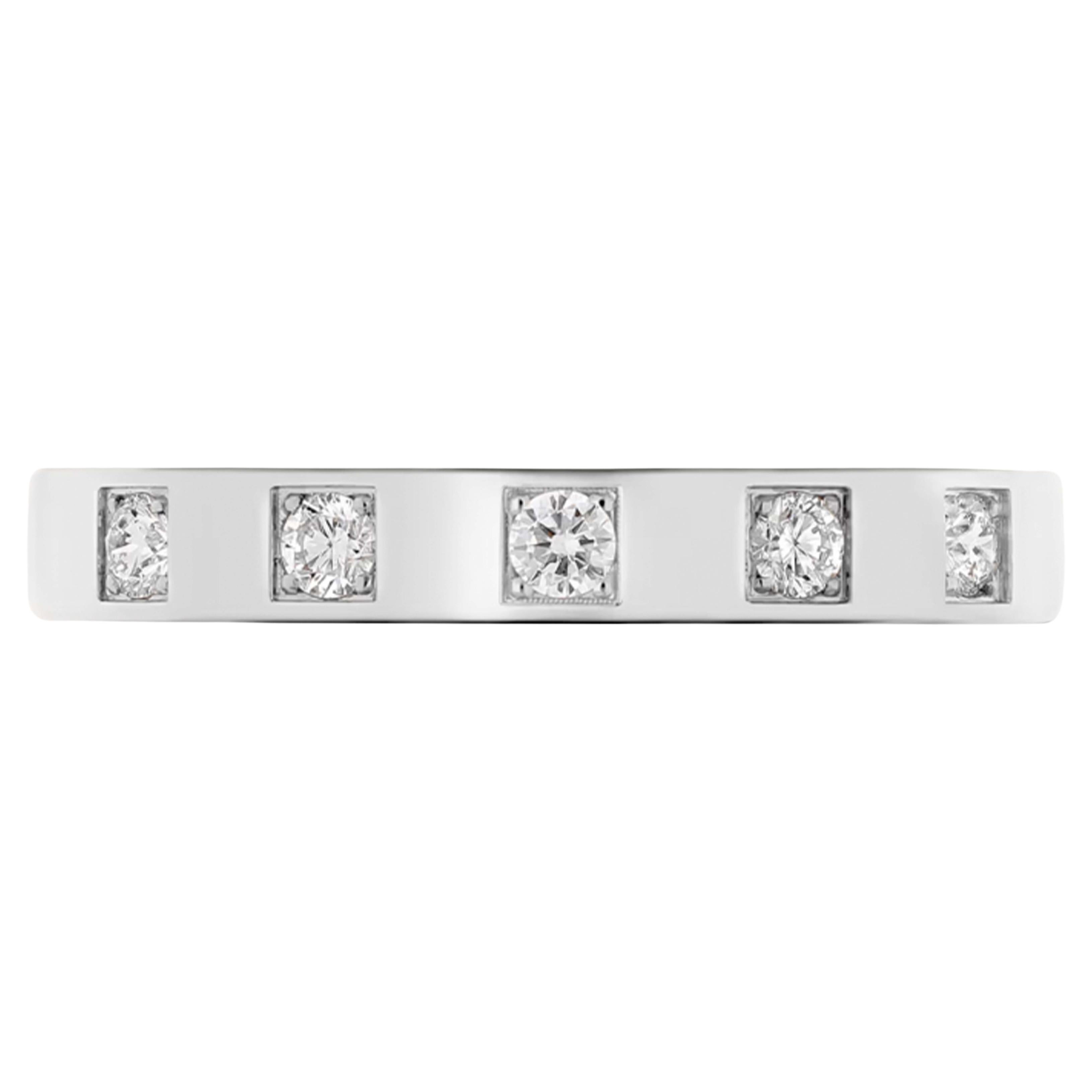 Bvlgari Marry Me Platin-Ehering mit 5 Diamanten im Angebot