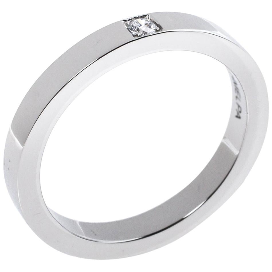 Bvlgari MarryMe Diamond Platinum Wedding Band Ring Size 52