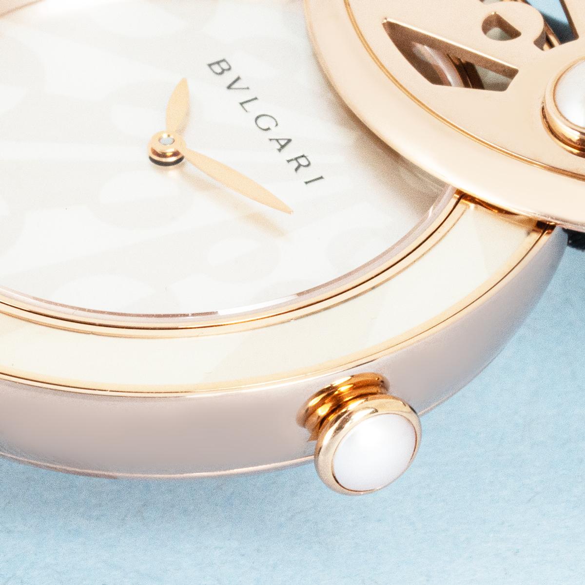 De las mujeres Bvlgari Mediterranean Edden Rose Gold MOP Dial MEP40WGPL en venta