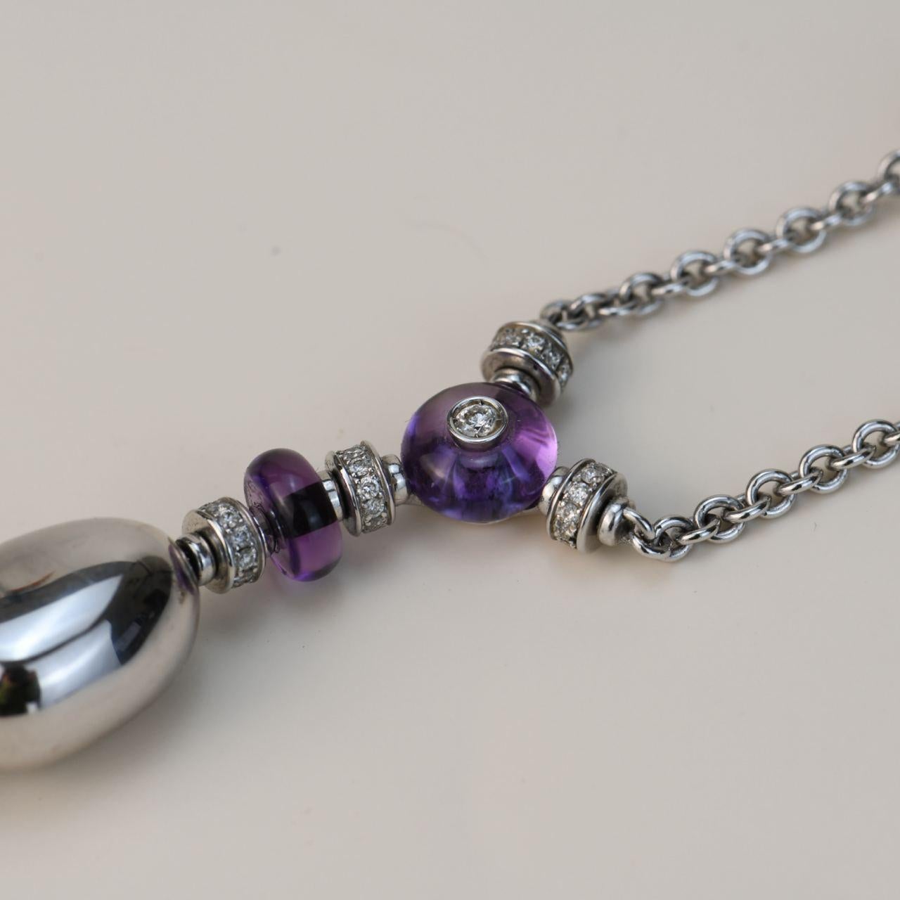 Women's or Men's Bvlgari Mediterranean Eden White Gold Diamond & Multi-Gem Necklace For Sale