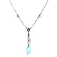 Bvlgari? Mediterranean Eden Women's 18K White Gold Diamond & Gemstone Pendant Ne