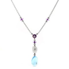 Bvlgari? Mediterranean Eden Women's 18K White Gold Diamond & Gemstone Pendant Ne