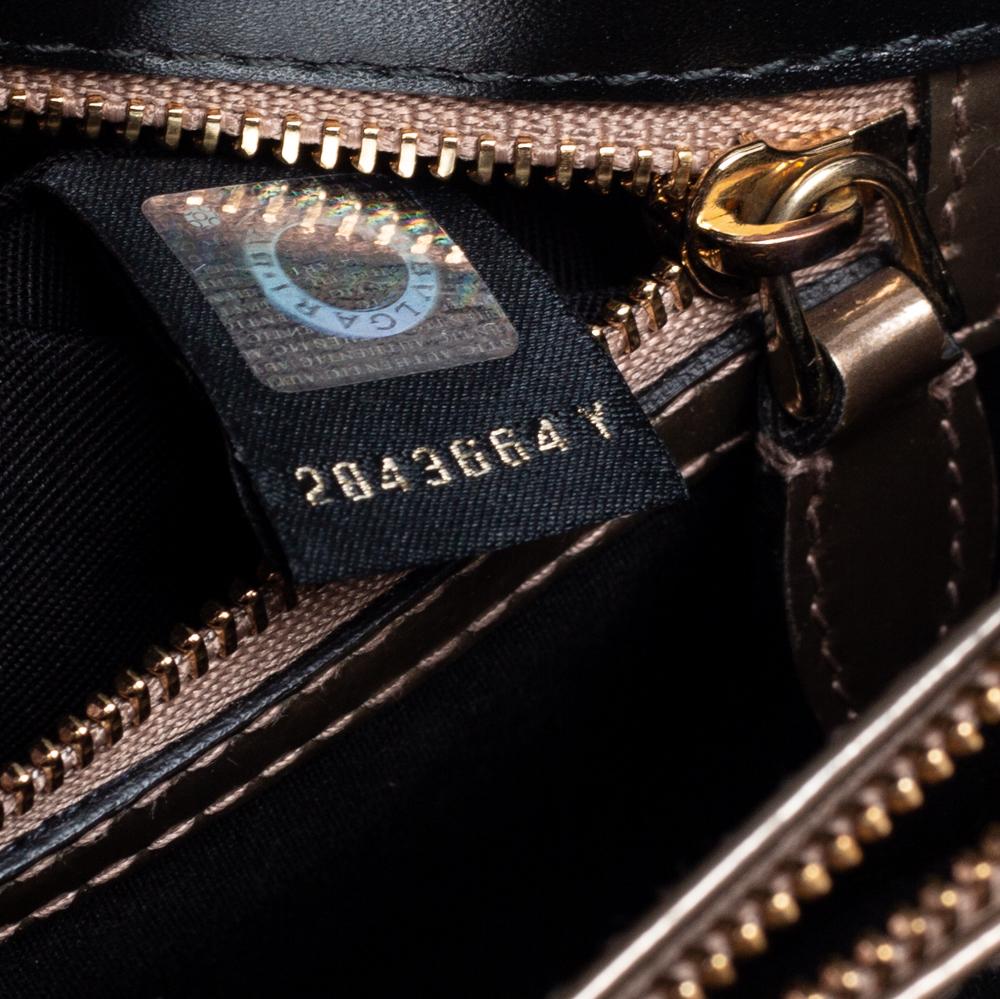 Women's Bvlgari Metallic Bronze Patent Leather Medium Serpenti Forever Shoulder Bag