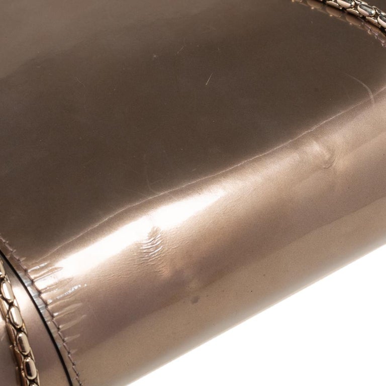 Bvlgari Metallic Bronze Patent Leather Medium Serpenti Forever Shoulder Bag  at 1stDibs