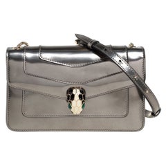 Bvlgari Metallic Leather Serpenti Forever Flap Shoulder Bag