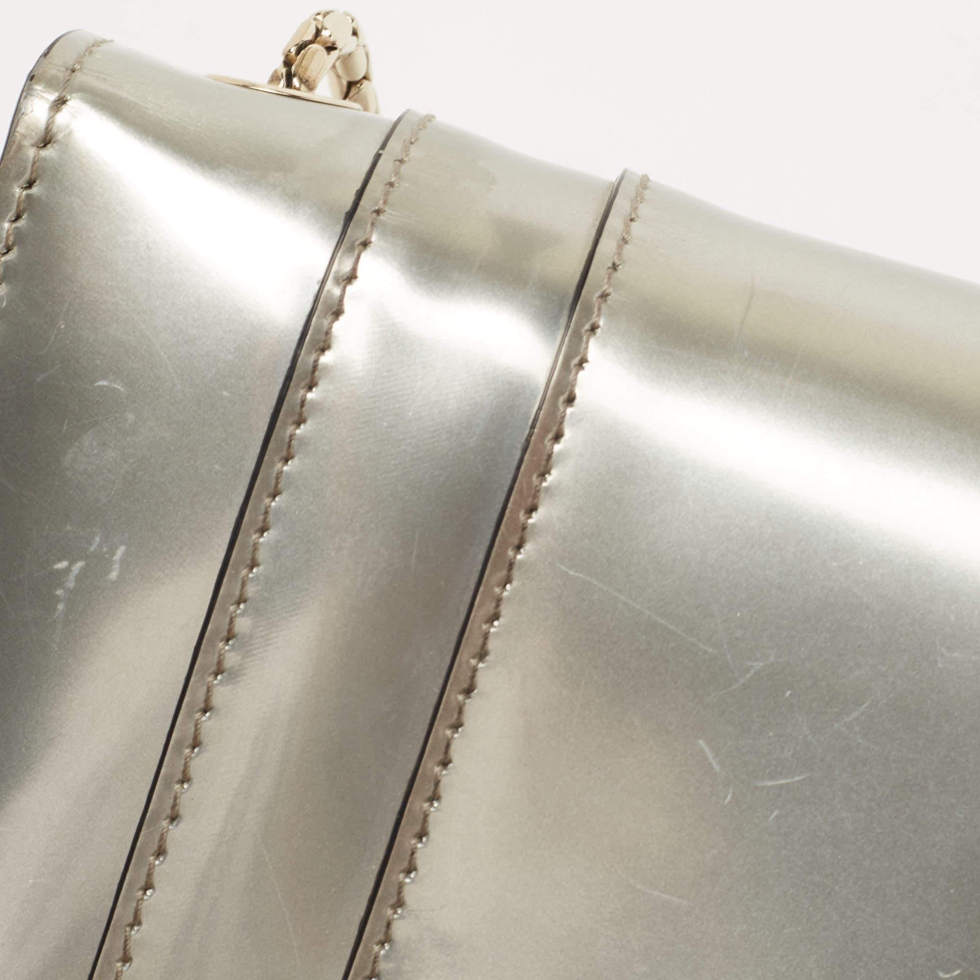 Bvlgari Metallic Patent Leather Serpenti Forever Shoulder Bag 7