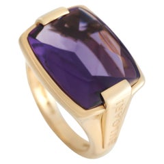 Bvlgari Metropolis 18K Yellow Gold Amethyst Ring