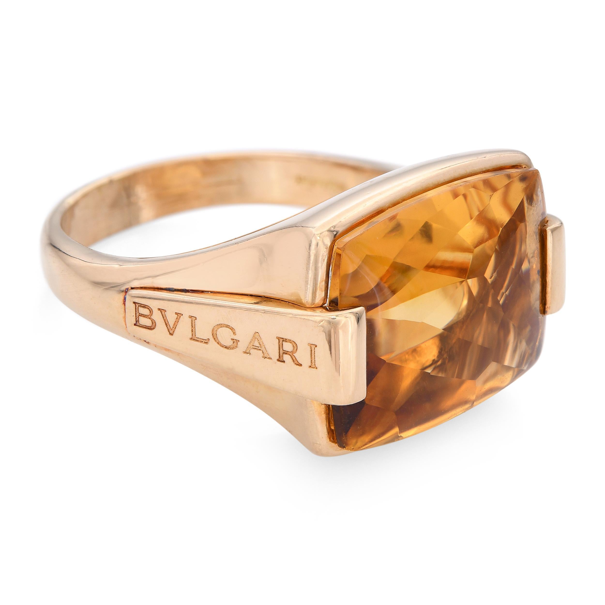 Bvlgari Metropolis Bague cocktail en or jaune 18 carats avec citrine en vente 2