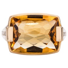Bvlgari Metropolis Anillo Cóctel Citrino Oro Amarillo 18k