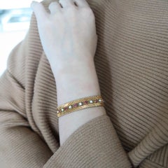 Bracciale Bvlgari Milano 1950 in oro 18kt con 5,42 carati di rubini e diamanti