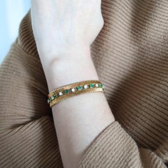 Bvlgari Milano 1950 Bracelet in 18k Gold with 5.88ctw in Emerald and Diamonds