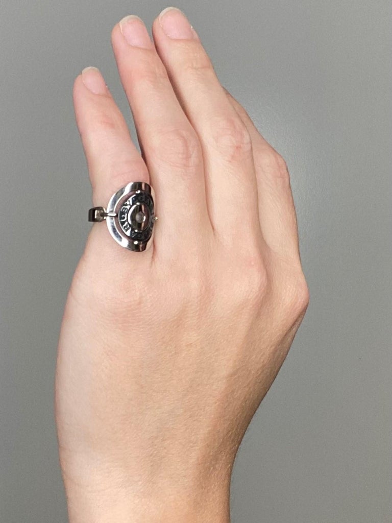 Bvlgari Milano Movable Kinetic Astrale Cocktail Ring in 18Kt White