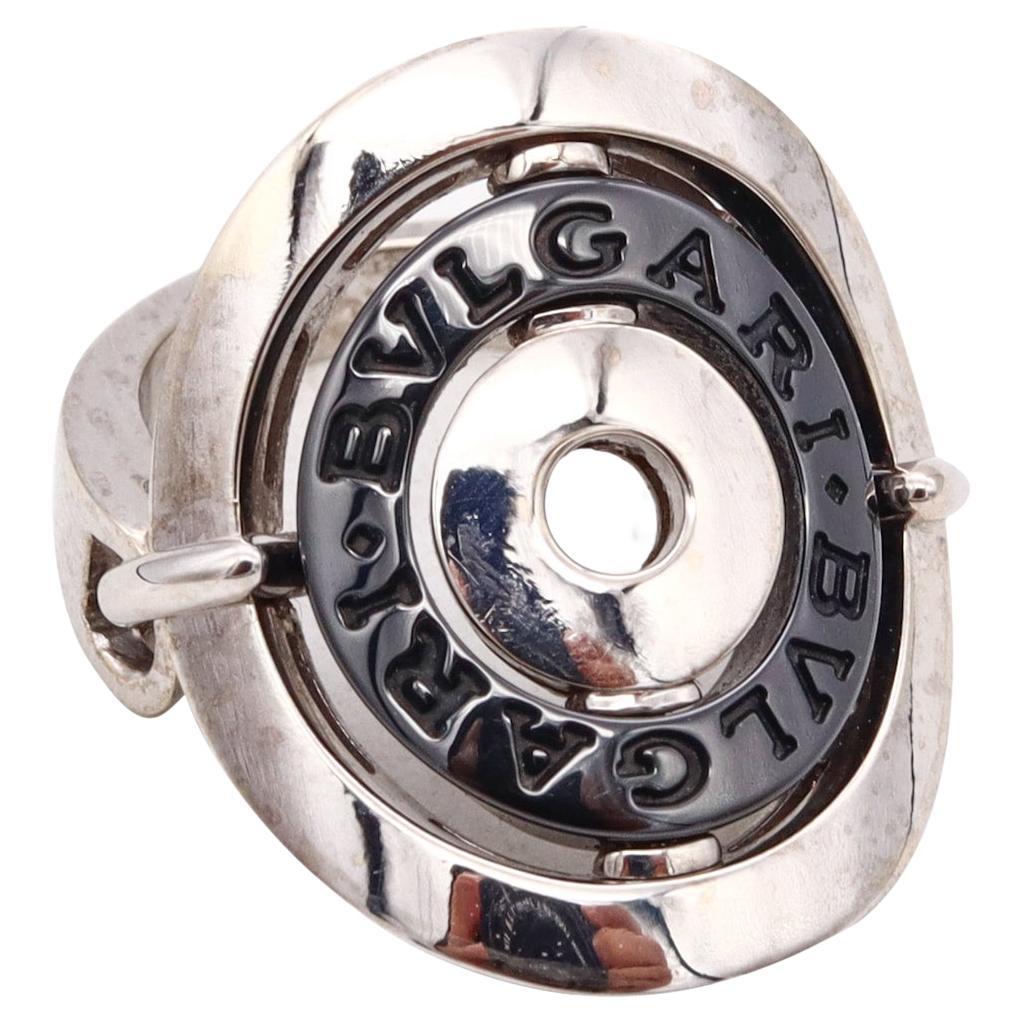 Bvlgari Milano, bague cocktail cinétique amovible Astrale en or blanc 18 carats