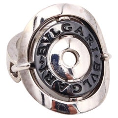 Antique Bvlgari Milano Movable Kinetic Astrale Cocktail Ring in 18Kt White Gold
