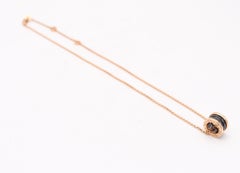BVLGARI Modernist B-Zero1 Ceramic Pendant Necklace Chain In 18Kt Pink Gold