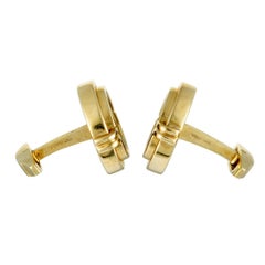 Bvlgari Monete 18 Karat Yellow Gold Ancient Coin Round Cufflinks