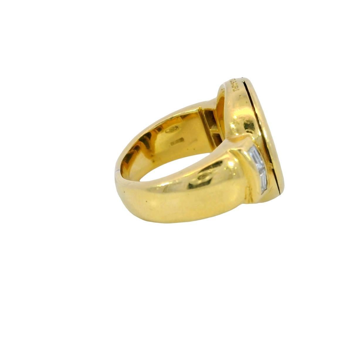 Bvlgari Monet Ancient Coin Diamond Ring Or jaune 18K Taille 5 Pour femmes en vente