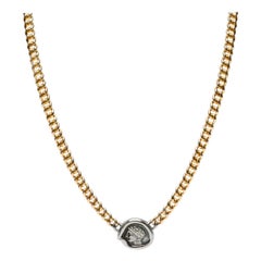 Bvlgari Monete Gallia Ancient Coin Necklace in 18 Karat Yellow Gold