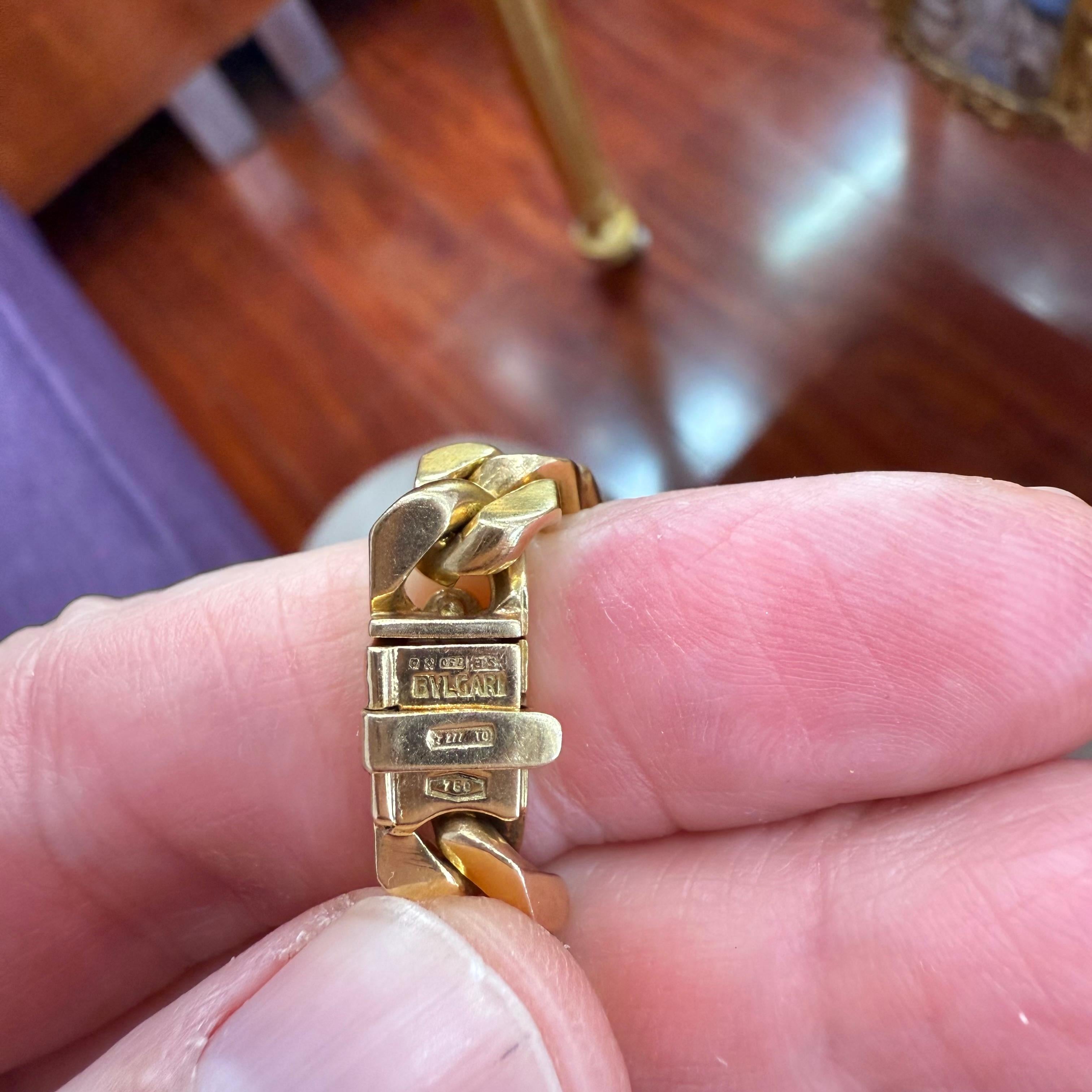 Bvlgari Monete Vintage Curb 18k Gelbgold Antike Münze Halskette im Zustand „Gut“ im Angebot in Beverly Hills, CA
