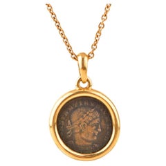 Bvlgari MONETE Yellow Gold Vintage Coin Necklace