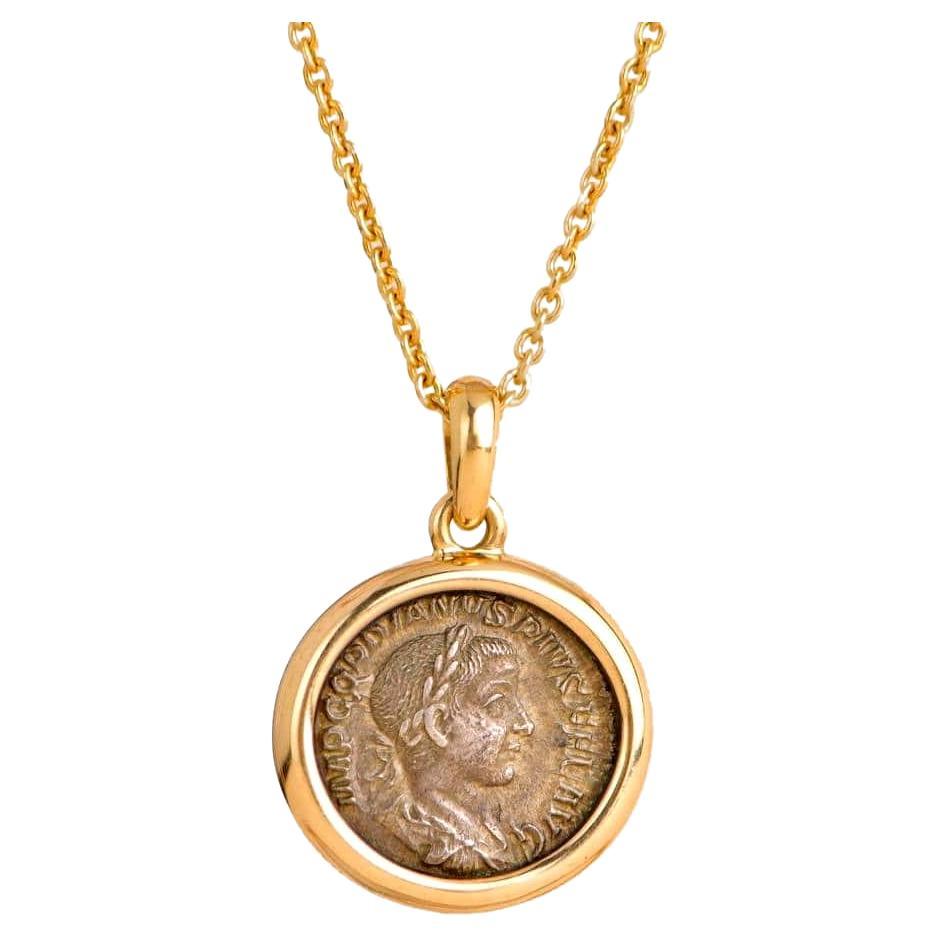 Bvlgari MONETE Halskette aus Gelbgold mit antiker Münze