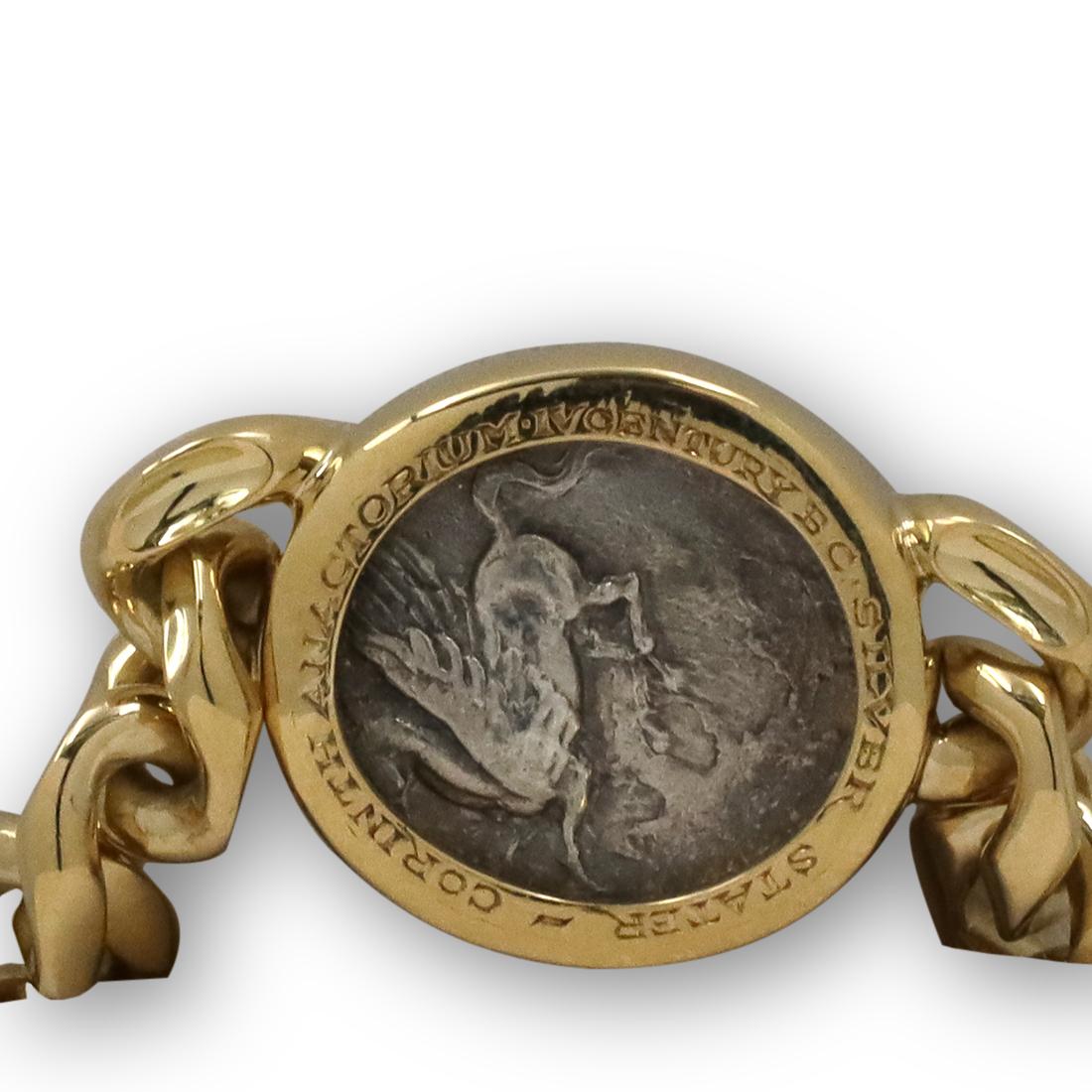 Women's or Men's Bvlgari 'Monete' Yellow Gold Coin Necklace