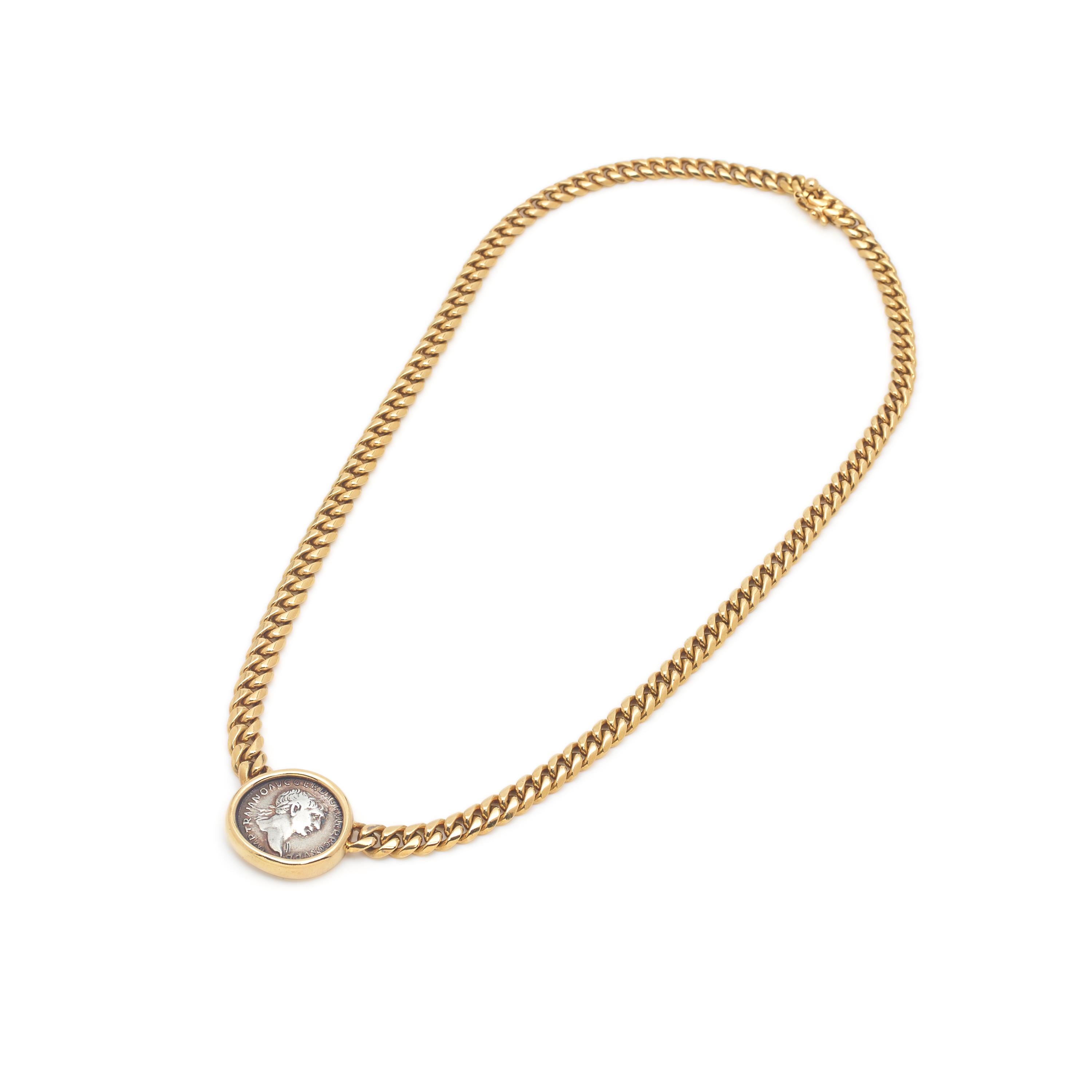 Contemporary Bvlgari 'Monete' Yellow Gold Coin Necklace