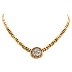 Bvlgari 'Monete' Yellow Gold Coin Necklace