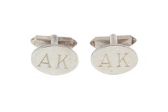 Bvlgari A. K. Monogram Silver Cufflinks